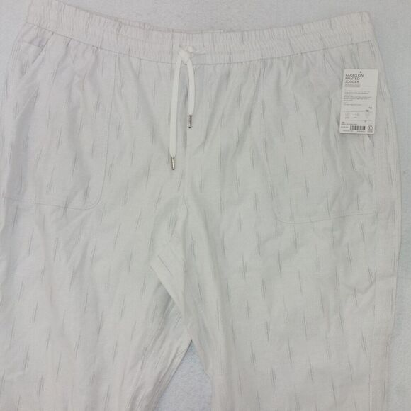 NEW Athleta Farallon Printed Joggers Pants White Grey Women's Plus 26 - Picture 7 of 13